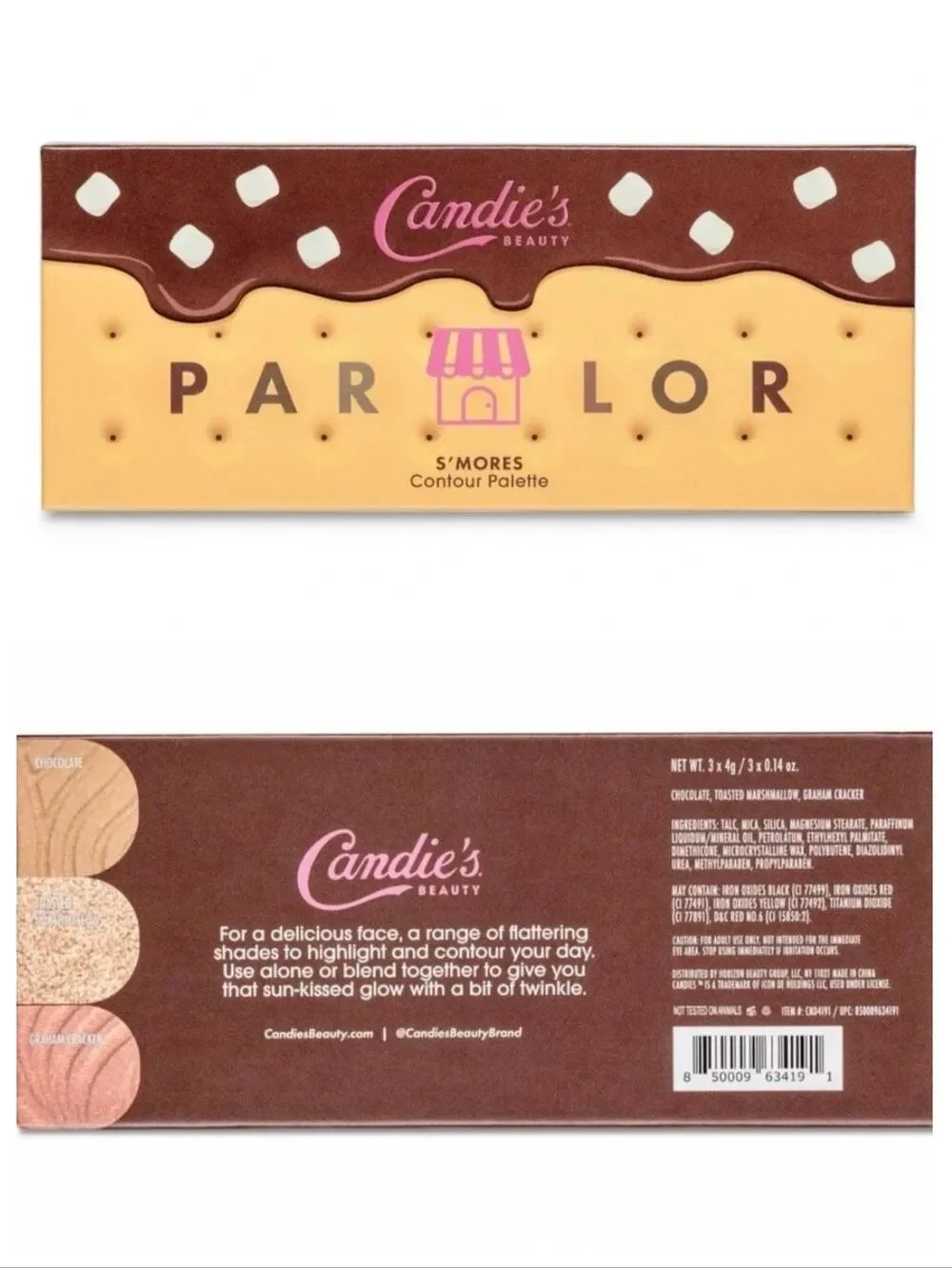 CANDIES - NWT - Parlor S'mores Contour Palette, 3 Shades. Sealed Product